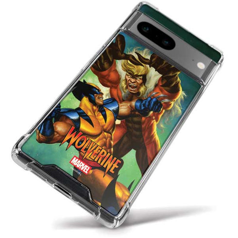 Marvel X-Men Wolverine Vs Sabretooth Google Pixel 8 Clear Case
